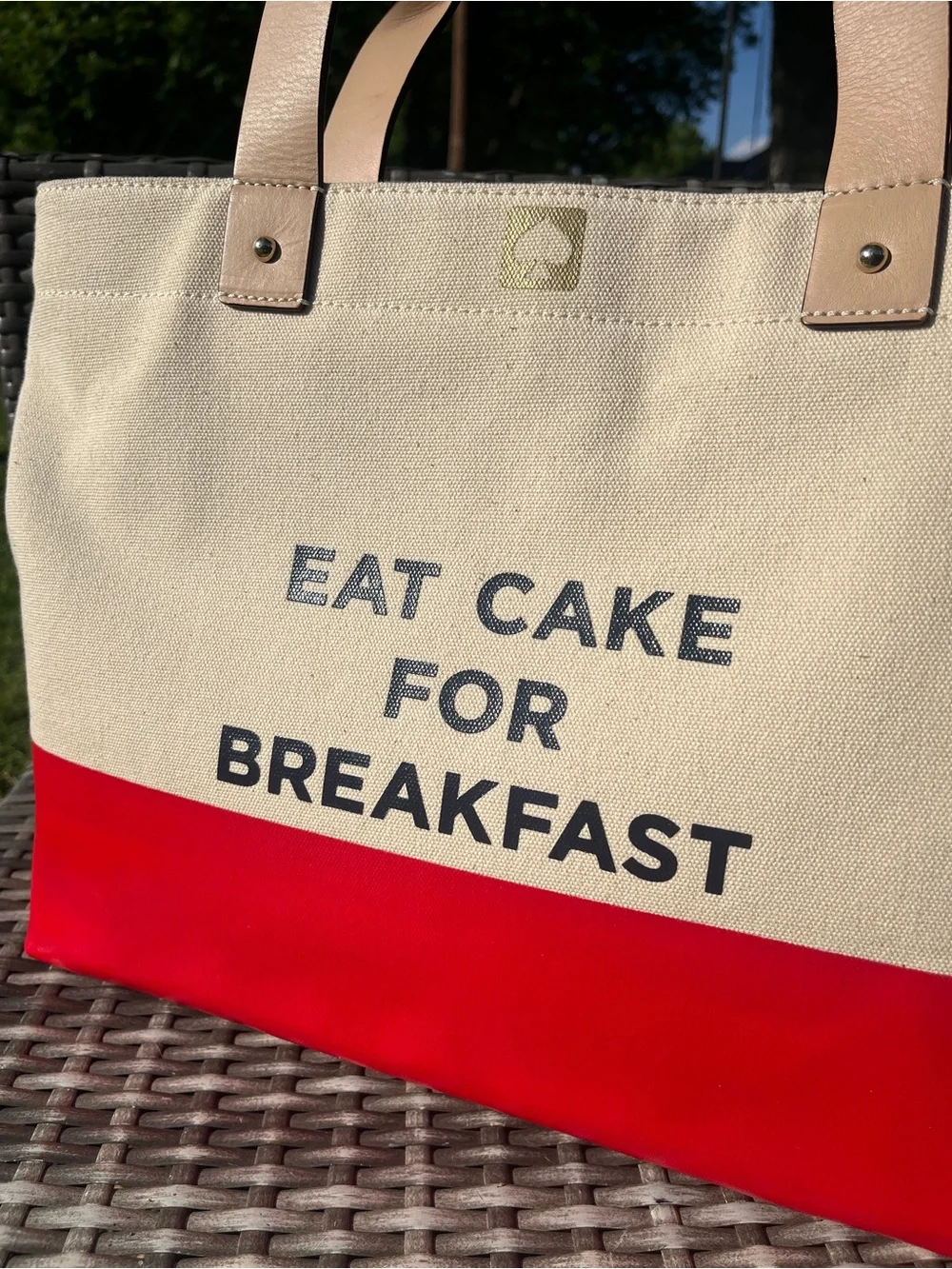 Kate Spade Eat Cake For Breakfast Large Tote Bag - Picture 4 of 12
